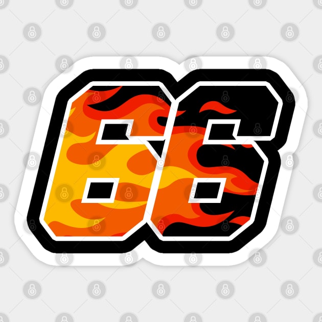 Number 66 Sticker by Kev Brett Designs